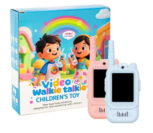 Kids Video Walkie Talkie Set - Rechargeable, Long Range, Fun Children's Toy 